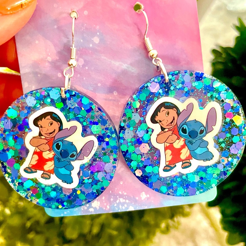 Lilo And Stitch Acrylic Earrings